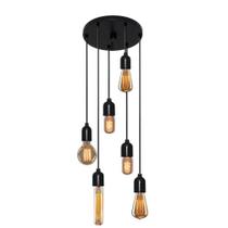 Lustre Pendente Luminária Retro Md-4162/6 Suporte Para Lâmpada / Não Inclusa - Bivolt Lustre Pendente Luminária Retro Md-4162/6 Suporte Para Lâmpada / Não Inclusa - Bivolt
