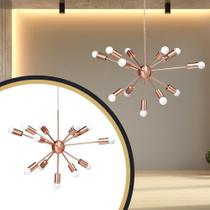 Lustre Pendente Luminaria Sala Jantar Moderno Sputniki Cobre TY