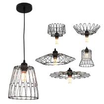 Lustre Pendente Luminaria Teto Decoraçao Moderna Ajustavel Rustica Metal Aramado Iluminaçao Casa Quarto Sala Mezanino Lustre Pendente Luminaria Teto Decoraçao Moderna Ajustavel Rustica Metal Aramado Iluminaçao Casa Quarto Sala Mezanino