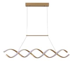 Lustre Pendente Luminaria Teto Espiral Completo 3 Cores Em 1 Dourado