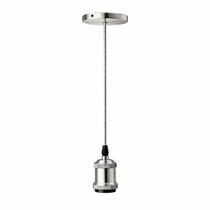 Lustre Pendente Luminaria Vintage Metal Prata Decorativo Lustre Pendente Luminaria Vintage Metal Prata Decorativo