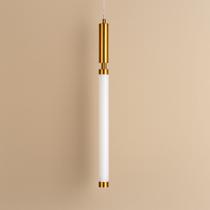 Lustre Pendente Luminus Stick Dourado Minimalista Design Contemporâneo