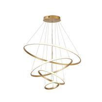 Lustre Pendente Luxuoso De Led COM 4 AROS 86w 3000k BIVOLT Lustre Pendente Luxuoso De Led COM 4 AROS 86w 3000k BIVOLT