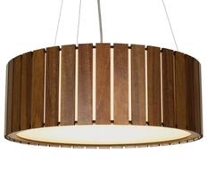 Lustre Pendente Madeira Imbuia Escura - 40cmx40cm