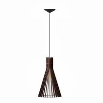 Lustre Pendente Madeira MDF Oslo Rustico G Palermo