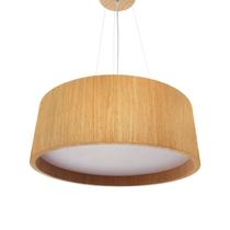 Lustre Pendente Madeira Redondo 25cm Lustre Pendente Madeira Redondo 25cm