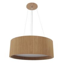 Lustre Pendente Madeira Redondo 40cm
