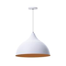 Lustre Pendente Meia Lua 30cm C/ Chapéu Alumínio Decorações