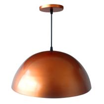 Lustre Pendente Meia Lua 40Cm Alumínio Cobre Vernil Lustre Pendente Meia Lua 40Cm Alumínio Cobre Vernil