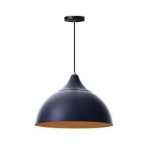 Lustre Pendente Meia Lua 40cm Com Chapéu Alumínio Decorações