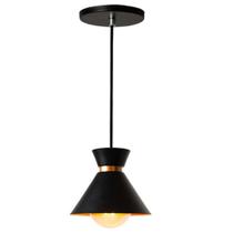 Lustre Pendente Mini Berlim Preto Cônico