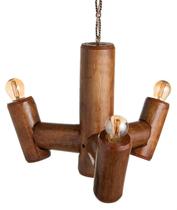 Lustre Pendente Modelo Aranha Em Madeira Rústica Lustre Pendente Modelo Aranha Em Madeira Rústica