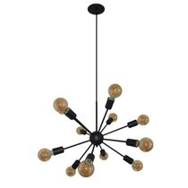 Lustre Pendente Modelo Sputinik com 12 Hastes Ideal Mesa de Jantar Sala Quarto lâmpadas não inclusas Lustre Pendente Modelo Sputinik com 12 Hastes Ideal Mesa de Jantar Sala Quarto lâmpadas não inclusas