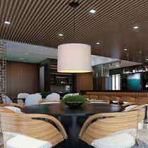 Lustre Pendente Moderno 30x20cm Decoração Sofisticada Tecido