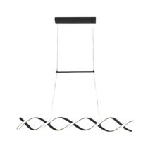 Lustre Pendente Moderno Espiral 90cm Led 32W 3000K Bivolt Preto