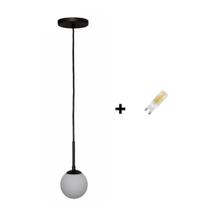 Lustre Pendente Moderno Globo Quarto Balcão Luxo+Lâmpada G9