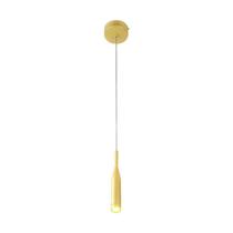 Lustre Pendente Moderno Led 3000K Dourado 3W Casa Cozinha