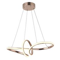 Lustre Pendente Moderno Lp-01R Rose 3Em1 Bivolt