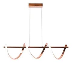 Lustre Pendente Moderno Lp-600d Dourado Rose 3 EM 1 30W