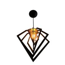 Lustre Pendente Moderno Madeira Quarto Sala Cozinha Diamante Lustre Pendente Moderno Madeira Quarto Sala Cozinha Diamante