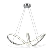 Lustre Pendente Moderno Prata Infinito 50w Led 3 Em 1