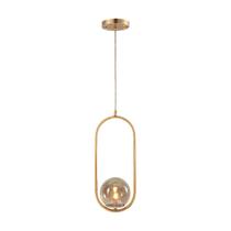 Lustre Pendente Moderno Retrô Dourado INL78