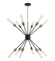 Lustre Pendente Moderno Sputnik Retrô Preto INL71