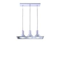 Lustre Pendente Multhi Quadrado 3 Bc/Bc Com Vidro Espelhado Startec