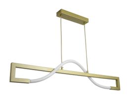 Lustre Pendente Naruto Retangular Dourado Led 2700k ZR120WGD Starlux Lustre Pendente Naruto Retangular Dourado Led 2700k ZR120WGD Starlux