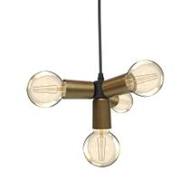Lustre Pendente Nick Ouro Para 4 Lâmpadas Bivolt Taschibra Lustre Pendente Nick Ouro Para 4 Lâmpadas Bivolt Taschibra