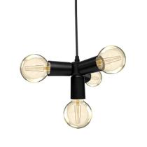 Lustre Pendente Nick Preto Para 4 Lâmpadas Bivolt Taschibra Lustre Pendente Nick Preto Para 4 Lâmpadas Bivolt Taschibra