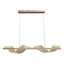 Lustre Pendente Nitrolux Acr003D Dourado Acrílico 20W 3000k Led 110V/220V
