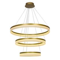 Lustre Pendente Nitrolux Acr201d Dourado Led Bivolt Pé Direito Duplo