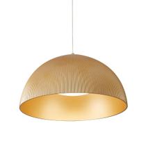 Lustre Pendente Nordecor Caneli 90044 60cm Dourado Fosco Led Bivolt Lustre Pendente Nordecor Caneli 90044 60cm Dourado Fosco Led Bivolt