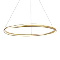 Lustre Pendente Nordecor Euni Odi 2872 80cm Dourado Fosco Led Bivolt