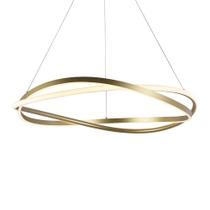 Lustre Pendente Nordecor Euni Odi 2876 80cm Dourado Fosco Led Bivolt Lustre Pendente Nordecor Euni Odi 2876 80cm Dourado Fosco Led Bivolt