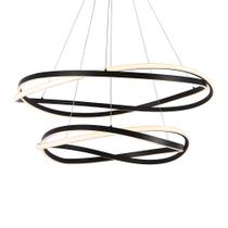 Lustre Pendente Nordecor Euni Odi 2877 Preto Led Bivolt