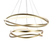 Lustre Pendente Nordecor Euni Odi 2878 Dourado Fosco Led Bivolt - MBLED/NORDECOR Lustre Pendente Nordecor Euni Odi 2878 Dourado Fosco Led Bivolt - MBLED/NORDECOR