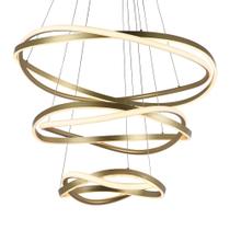 Lustre Pendente Nordecor Euni Odi 2880 Dourado Fosco Led Bivolt Lustre Pendente Nordecor Euni Odi 2880 Dourado Fosco Led Bivolt