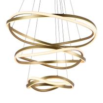 Lustre Pendente Nordecor Euni Odi 2880 Dourado Fosco Led Bivolt Lustre Pendente Nordecor Euni Odi 2880 Dourado Fosco Led Bivolt