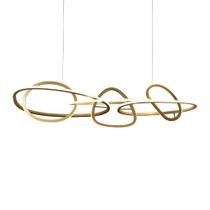 Lustre Pendente Nordecor Jeda 2710 Ouro Champagne Led Bivolt Lustre Pendente Nordecor Jeda 2710 Ouro Champagne Led Bivolt