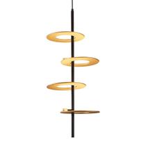 Lustre Pendente Nordecor Kote 2760 Preto / Dourado Led Bivolt Lustre Pendente Nordecor Kote 2760 Preto / Dourado Led Bivolt