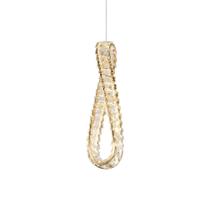 Lustre Pendente Nordecor Lezie In 2741 Ouro Brilho Led Bivol