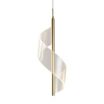 Lustre Pendente Nordecor Ruban 2484 Dourado Fosco Led Bivolt Lustre Pendente Nordecor Ruban 2484 Dourado Fosco Led Bivolt