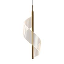Lustre Pendente Nordecor Ruban 2484 Dourado Fosco Led Bivolt Lustre Pendente Nordecor Ruban 2484 Dourado Fosco Led Bivolt