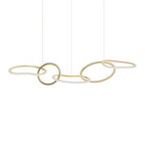Lustre Pendente Nordecor Zena 2597 Ouro Champagne Led Bivolt Lustre Pendente Nordecor Zena 2597 Ouro Champagne Led Bivolt