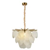 Lustre Pendente Nubi Dourado Vidro Leitoso NUB1PD01DR060