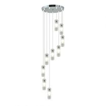 Lustre Pendente Ø30x100cm 9 Luzes Lâmpadas G9 (Não Inclusas) Elegance AXEL0509PD Bronzearte