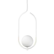 Lustre Pendente ON CLIP - BRANCO com globo de vidro branco Lustre Pendente ON CLIP - BRANCO com globo de vidro branco