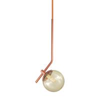 Lustre Pendente ON LY - BRONZE com globo de vidro Âmbar Lustre Pendente ON LY - BRONZE com globo de vidro Âmbar